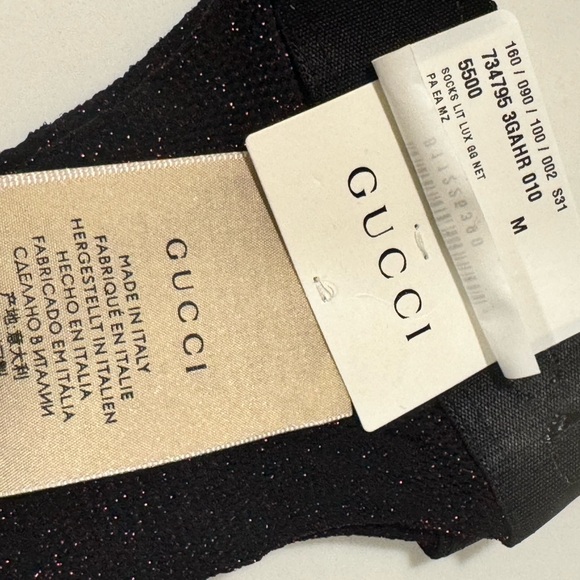 NWT Gucci GG Net Lit Lux Ankle Socks - Picture 6 of 6
